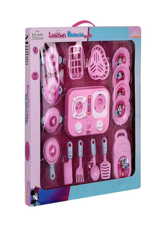Kriiddaank Minnie Mouse Theme Little Chef's Kitchen Set - Pretend Play Interactive Cooking Set. | Pretend Play Kitchen Set | Cooking & Baking Fun for Kids - Image 3